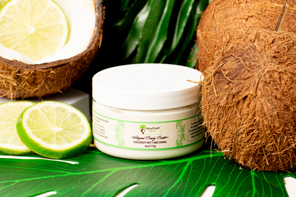 
                
                    Load image into Gallery viewer, Coconut Key Lime Swirl Whipped Body Butter
                
            