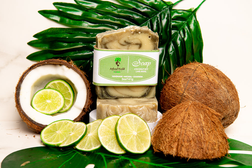 Coconut Key Lime Swirl Soap
